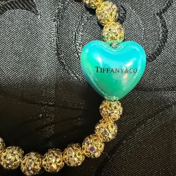 Tiffany & Co. Gold Bracelet with Turquoise Heart Charm - Picture 3 of 4